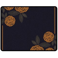 Floral Roses Seamless Pattern Vector Background Double Sided Fleece Blanket (medium) 