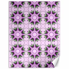 Pretty Pink Floral Purple Seamless Wallpaper Background Canvas 12  X 16  