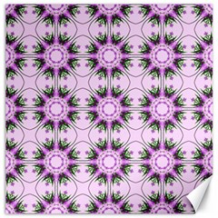 Pretty Pink Floral Purple Seamless Wallpaper Background Canvas 16  X 16  