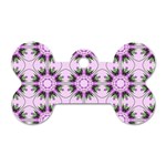 Pretty Pink Floral Purple Seamless Wallpaper Background Dog Tag Bone (Two Sides) Front