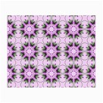 Pretty Pink Floral Purple Seamless Wallpaper Background Small Glasses Cloth (2-Side) Front