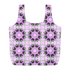 Pretty Pink Floral Purple Seamless Wallpaper Background Full Print Recycle Bags (l)  by Nexatart