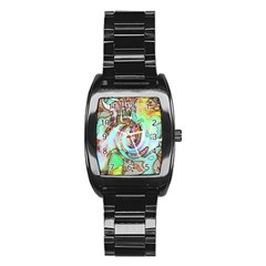 Art Pattern Stainless Steel Barrel Watch by Nexatart