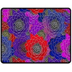 Colorful Background Of Multi Color Floral Pattern Double Sided Fleece Blanket (medium) 