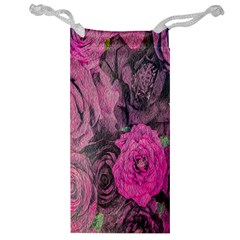 Oil Painting Flowers Background Jewelry Bag by Nexatart