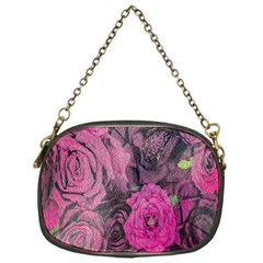 Oil Painting Flowers Background Chain Purses (one Side)  by Nexatart