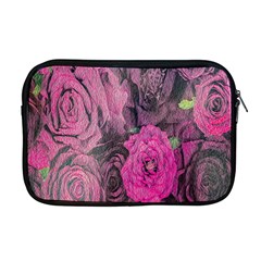 Oil Painting Flowers Background Apple Macbook Pro 17  Zipper Case by Nexatart