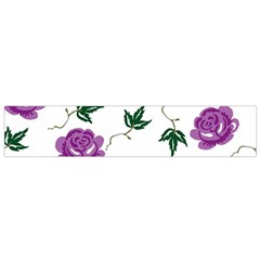 Purple Roses Pattern Wallpaper Background Seamless Design Illustration Flano Scarf (small) by Nexatart