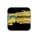 Graves At Side Of Road In Santa Cruz, Argentina Rubber Square Coaster (4 pack)  Front