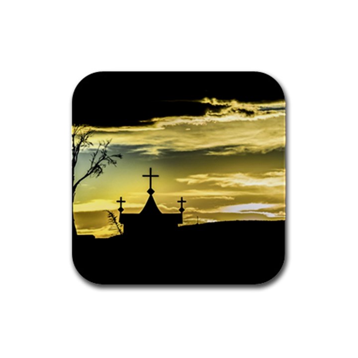 Graves At Side Of Road In Santa Cruz, Argentina Rubber Square Coaster (4 pack) 