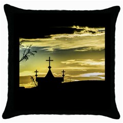 Graves At Side Of Road In Santa Cruz, Argentina Throw Pillow Case (black) by dflcprints
