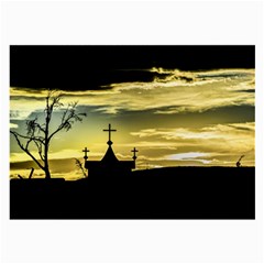 Graves At Side Of Road In Santa Cruz, Argentina Large Glasses Cloth by dflcprints