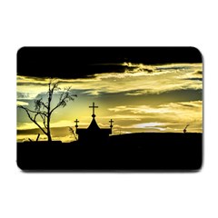 Graves At Side Of Road In Santa Cruz, Argentina Small Doormat  by dflcprints