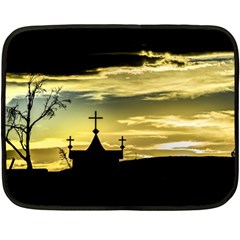 Graves At Side Of Road In Santa Cruz, Argentina Double Sided Fleece Blanket (mini)  by dflcprints