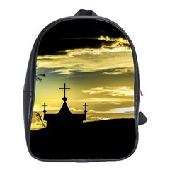 Graves At Side Of Road In Santa Cruz, Argentina School Bags(large)  by dflcprints