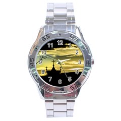 Graves At Side Of Road In Santa Cruz, Argentina Stainless Steel Analogue Watch by dflcprints