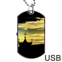 Graves At Side Of Road In Santa Cruz, Argentina Dog Tag Usb Flash (two Sides) by dflcprints