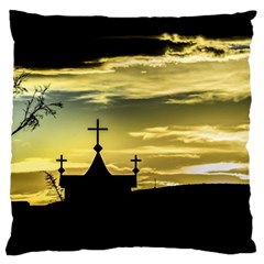 Graves At Side Of Road In Santa Cruz, Argentina Large Cushion Case (two Sides) by dflcprints