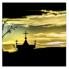 Graves At Side Of Road In Santa Cruz, Argentina Large Satin Scarf (square) by dflcprints