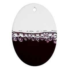 Bubbles In Red Wine Ornament (oval) by Nexatart