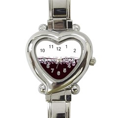 Bubbles In Red Wine Heart Italian Charm Watch by Nexatart