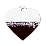 Bubbles In Red Wine Dog Tag Heart (Two Sides) Front