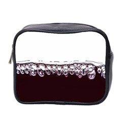 Bubbles In Red Wine Mini Toiletries Bag 2-side by Nexatart