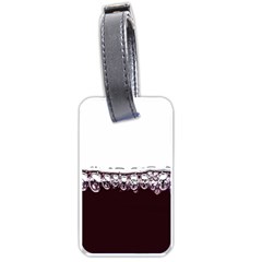 Bubbles In Red Wine Luggage Tags (one Side)  by Nexatart