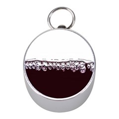 Bubbles In Red Wine Mini Silver Compasses by Nexatart