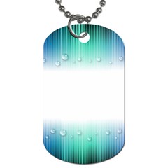 Blue Stripe With Water Droplets Dog Tag (One Side)