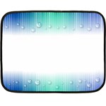 Blue Stripe With Water Droplets Double Sided Fleece Blanket (Mini)  35 x27  Blanket Back