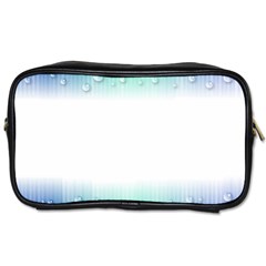 Blue Stripe With Water Droplets Toiletries Bags