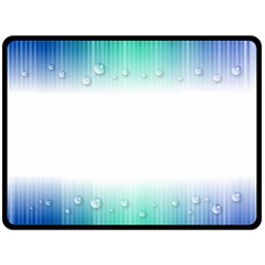 Blue Stripe With Water Droplets Fleece Blanket (Large) 