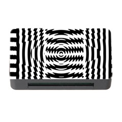 Black And White Abstract Stripped Geometric Background Memory Card Reader With Cf by Nexatart