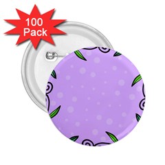 Hand Drawn Doodle Flower Border 2 25  Buttons (100 Pack)  by Nexatart