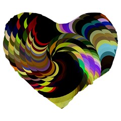 Spiral Of Tubes Large 19  Premium Heart Shape Cushions by Nexatart