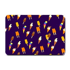 Seamless Cartoon Ice Cream And Lolly Pop Tilable Design Small Doormat  by Nexatart