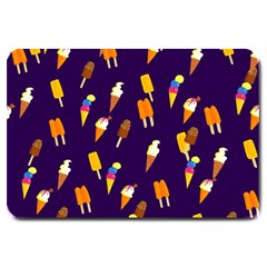 Seamless Cartoon Ice Cream And Lolly Pop Tilable Design Large Doormat  by Nexatart