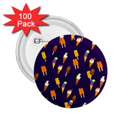 Seamless Cartoon Ice Cream And Lolly Pop Tilable Design 2 25  Buttons (100 Pack)  by Nexatart