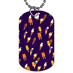 Seamless Cartoon Ice Cream And Lolly Pop Tilable Design Dog Tag (one Side)
