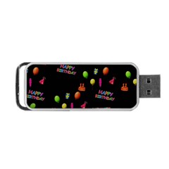 Cartoon Birthday Tilable Design Portable Usb Flash (two Sides) by Nexatart