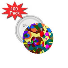 Abstract Digital Circle Computer Graphic 1 75  Buttons (100 Pack) 