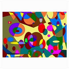 Abstract Digital Circle Computer Graphic Large Glasses Cloth (2-side) by Nexatart