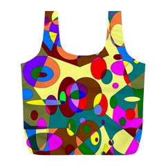 Abstract Digital Circle Computer Graphic Full Print Recycle Bags (l)  by Nexatart