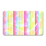 Abstract Stipes Colorful Background Circles And Waves Wallpaper Magnet (Rectangular) Front