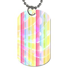 Abstract Stipes Colorful Background Circles And Waves Wallpaper Dog Tag (One Side)