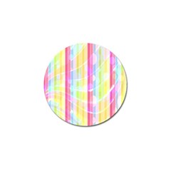 Abstract Stipes Colorful Background Circles And Waves Wallpaper Golf Ball Marker (10 pack)