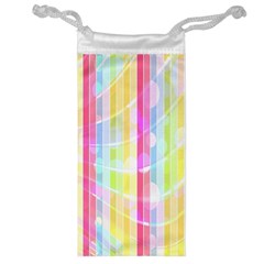 Abstract Stipes Colorful Background Circles And Waves Wallpaper Jewelry Bag