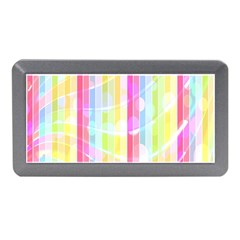 Abstract Stipes Colorful Background Circles And Waves Wallpaper Memory Card Reader (Mini)