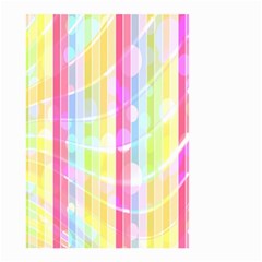 Abstract Stipes Colorful Background Circles And Waves Wallpaper Small Garden Flag (Two Sides)